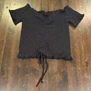 NWT Malibu Sugar Girl’s Black Top Size One Size
